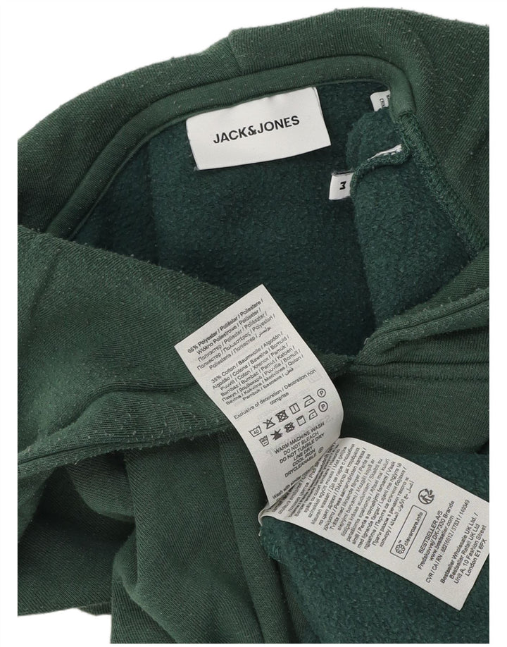 Jack & Jones muška majica s kapuljačom Srednje zeleni pamuk