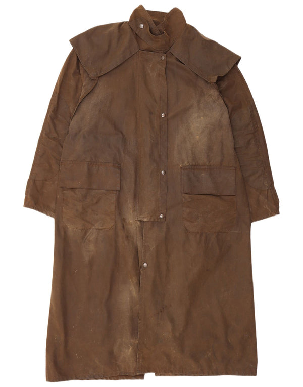 Vintage muški kaput od voštanog pamuka UK 40 Large Brown