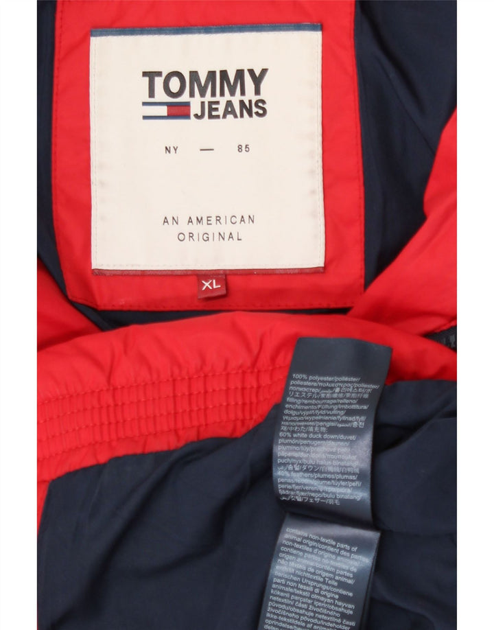 Tommy Hilfiger muška podstavljena jakna UK 42 XL crveni poliester