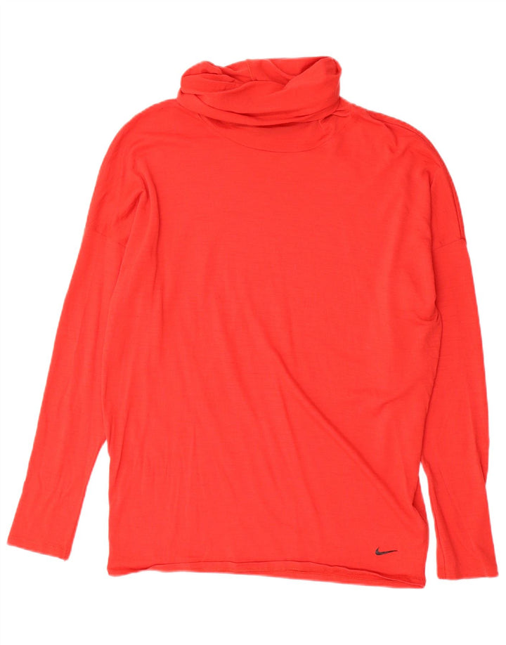 Nike Dri Fit majica dugih rukava srednje crvene vune