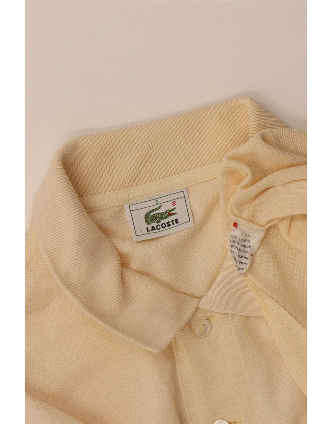 Lacoste muška polo majica veličine 5 velika, bež pamuk