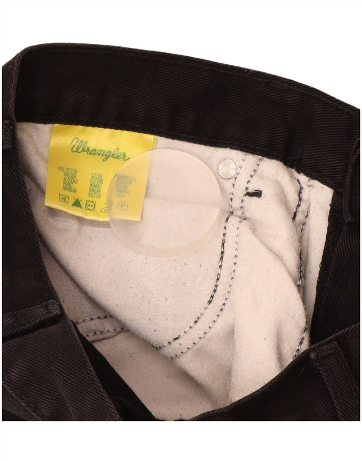 WRANGLER Muške Texas Straight Jeans W34 L32 Crni pamuk