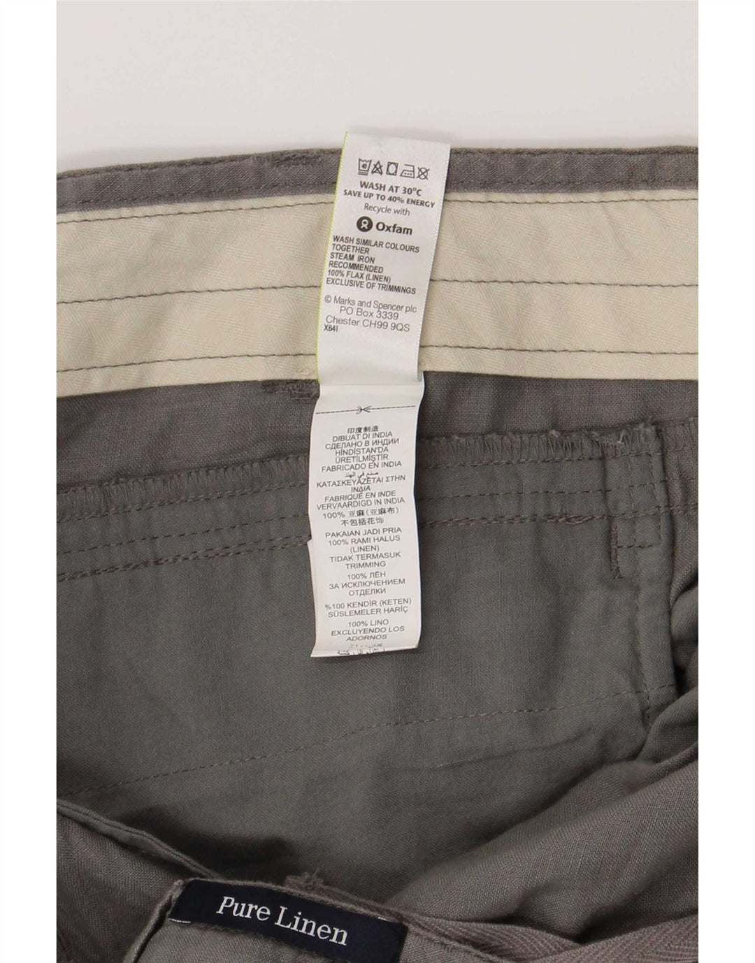 Marks & Spencer muške chino kratke hlače W38 XL sivi lan