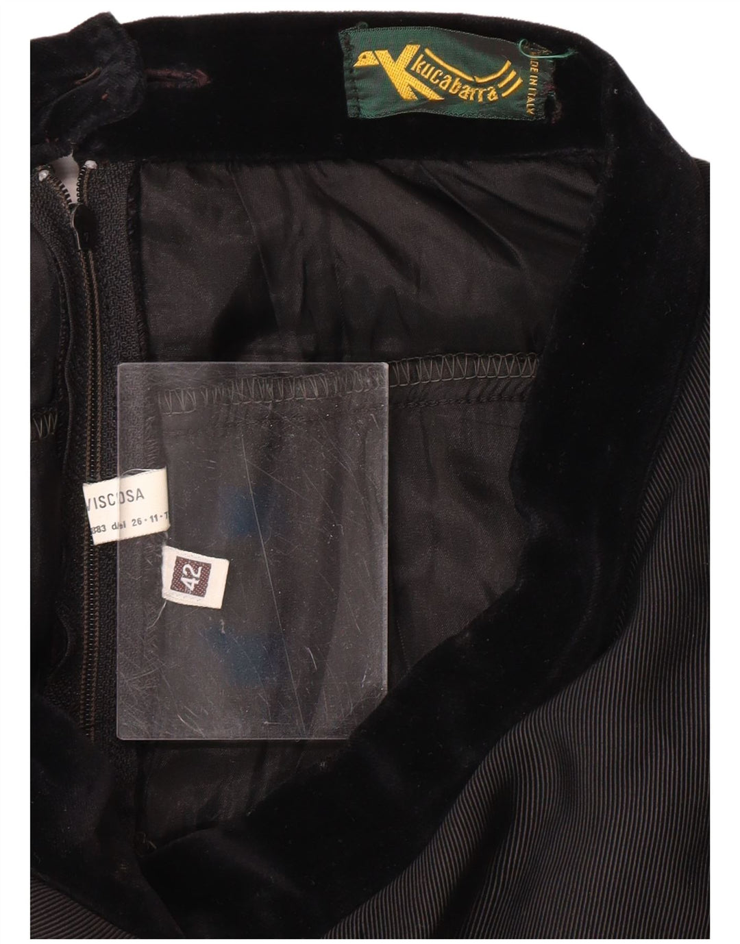 VINTAGE ženska suknja u više slojeva visokog struka IT 42 Srednje W26 crna viskoza