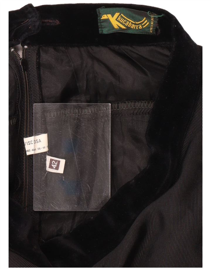 VINTAGE ženska suknja u više slojeva visokog struka IT 42 Srednje W26 crna viskoza