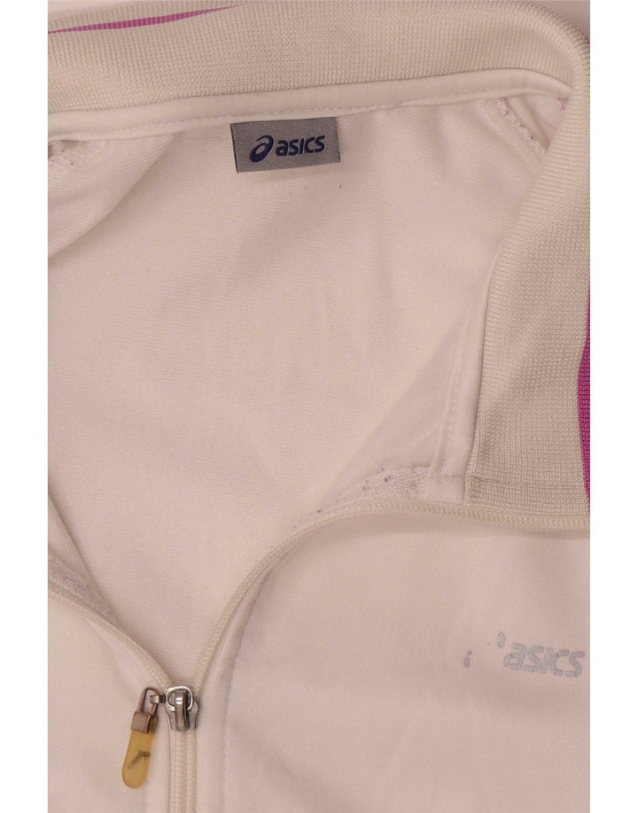 Asics ženska gornja jakna za trenirku UK 18 XL bijeli poliester u boji