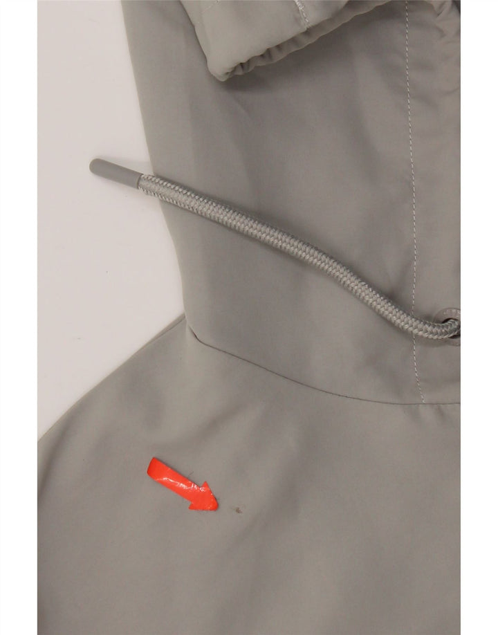 Fila muški pulover s kapuljačom na patentni zatvarač mali sivi poliester u blokovima boja