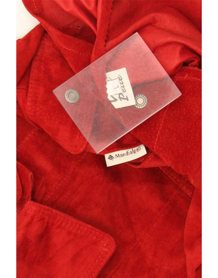 Vintage ženska jakna od antilopa UK 14 velika crvena koža