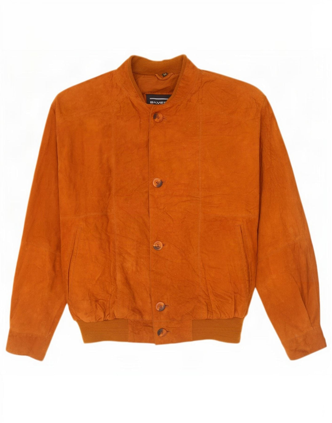 Vintage muška bomber jakna od brušene kože IT 50 velika smeđa koža