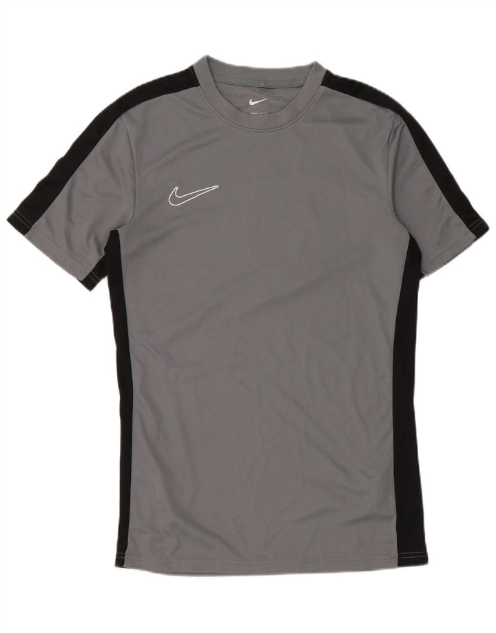 Nike Dri Fit Slim Fit majica kratkih rukava Mala siva poliesterska boja