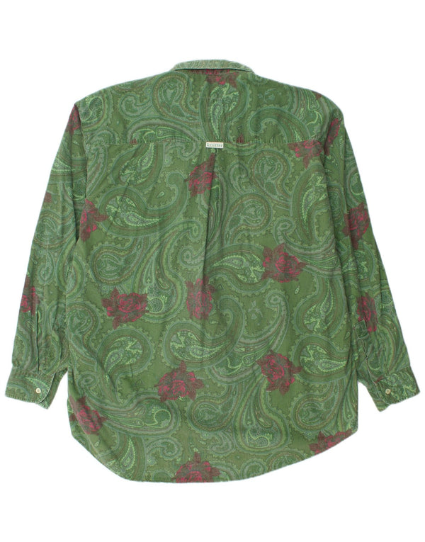 Vintage muška košulja XL Green Paisley Pamuk