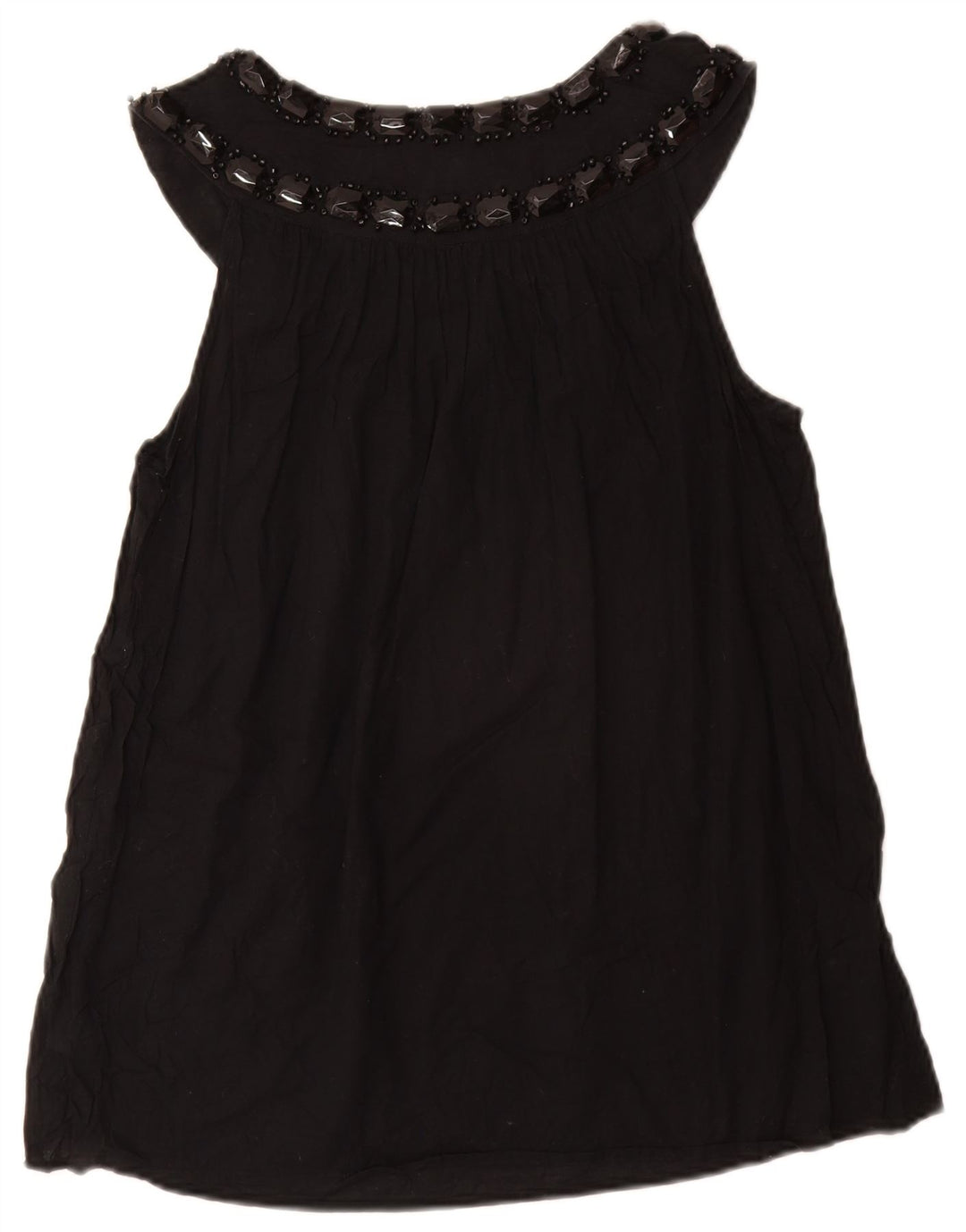 MICHAEL KORS Ženski gornji dio bluze bez rukava UK 12 Srednje crni pamuk