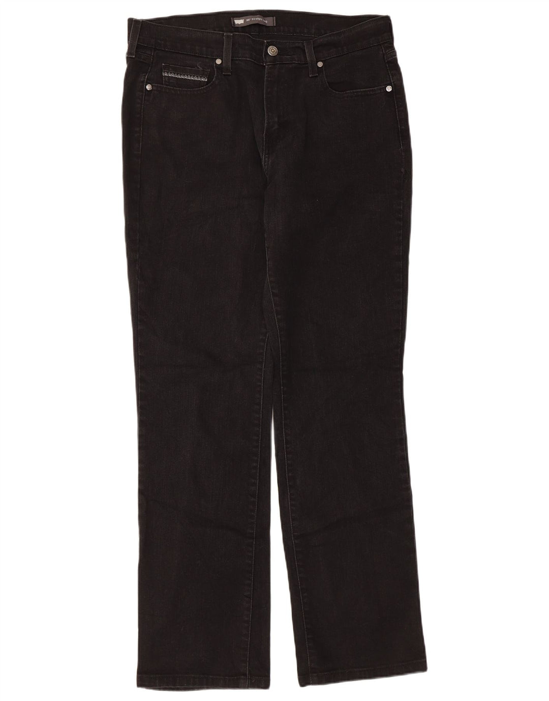 Levi's ženske 505 ravne traperice W31 L32 crni pamuk