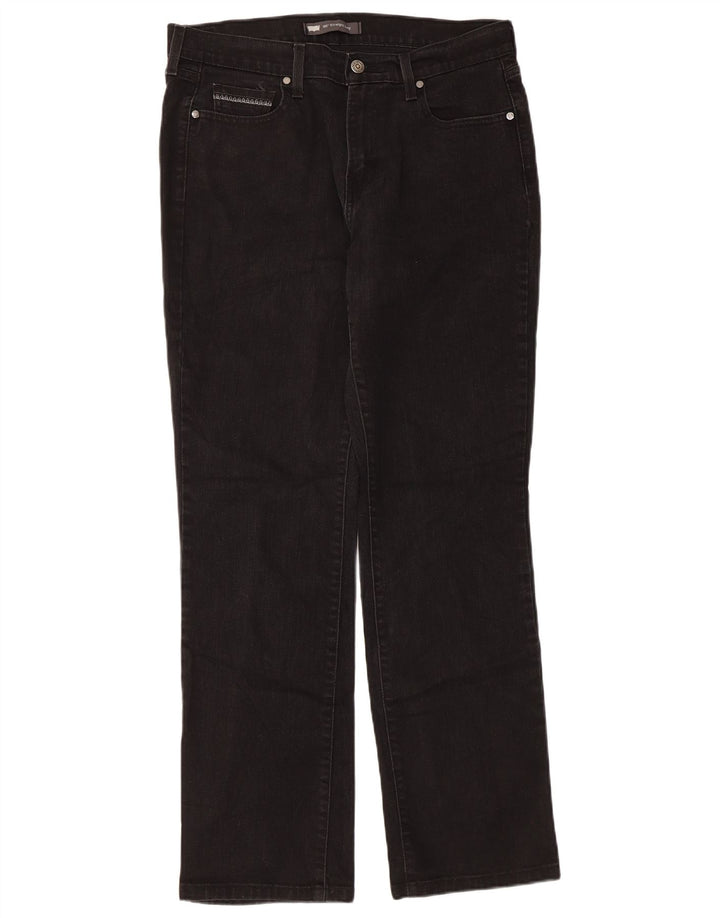 Levi's ženske 505 ravne traperice W31 L32 crni pamuk