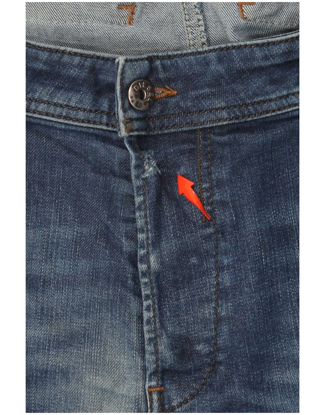 DIESEL Muške Belther Regular Slim sužene traperice W40 L32 Plavi pamuk