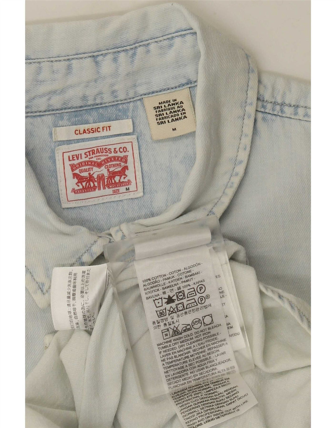 Levi's ženska klasična traper košulja UK 14 srednje plavi pamuk