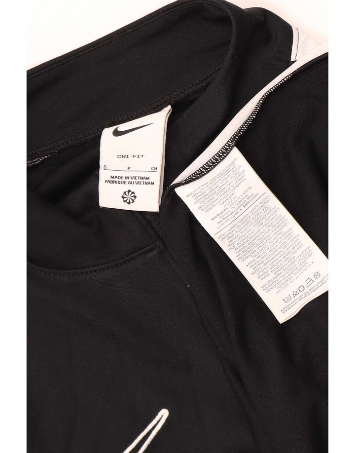 Nike Dri Fit majica s izrezom i dugim rukavima, mala crna boja