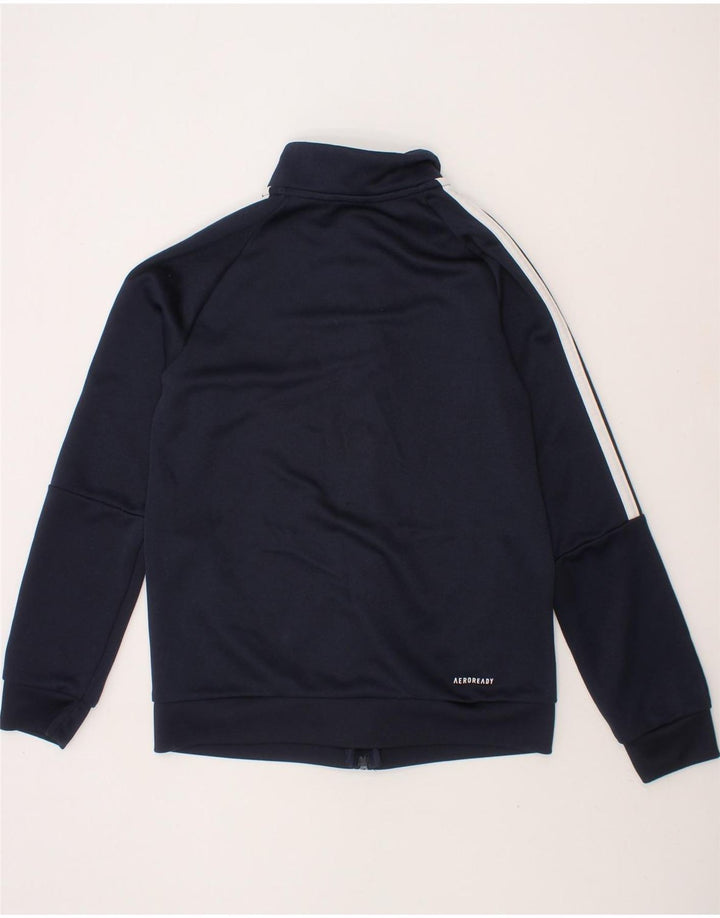 ADIDAS Boys Tracksuit Top Jacket 9-10 Years Navy Blue Polyester Vintage Adidas and Second-Hand Adidas from Messina Hembry 