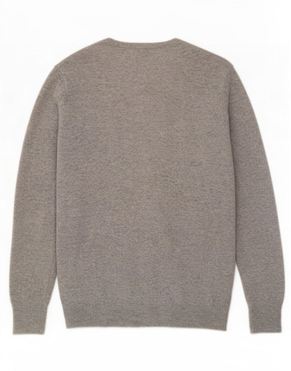 Benetton ženski kardigan pulover UK 14 Velika siva vunena vesta
