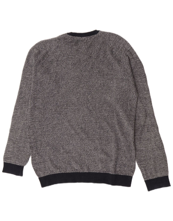 Jack & Jones muški džemper s okruglim izrezom XL tamnoplavi flekasti pamuk