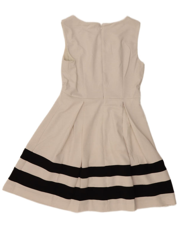 CALVIN KLEIN Ženska haljina A-kroja bez rukava US 10 velike bijele pruge