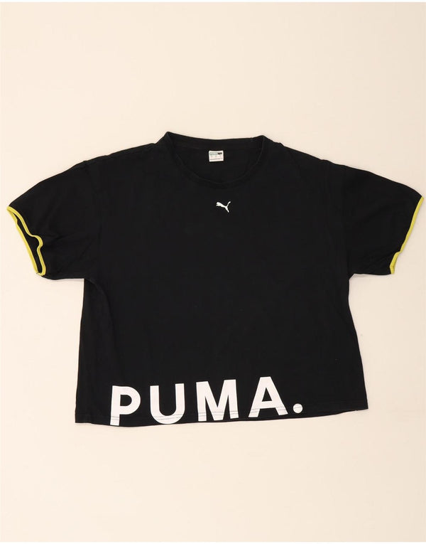 Puma ženska majica kratkih rukava s grafičkim motivima UK 16 Large Black Cotton