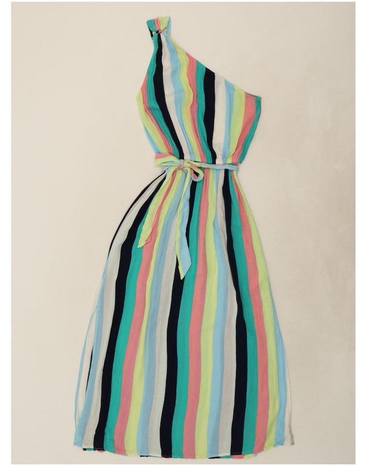 MARKS & SPENCER Womens One Shoulder Dress UK 8 Small  Multicoloured Vintage Marks & Spencer and Second-Hand Marks & Spencer from Messina Hembry 