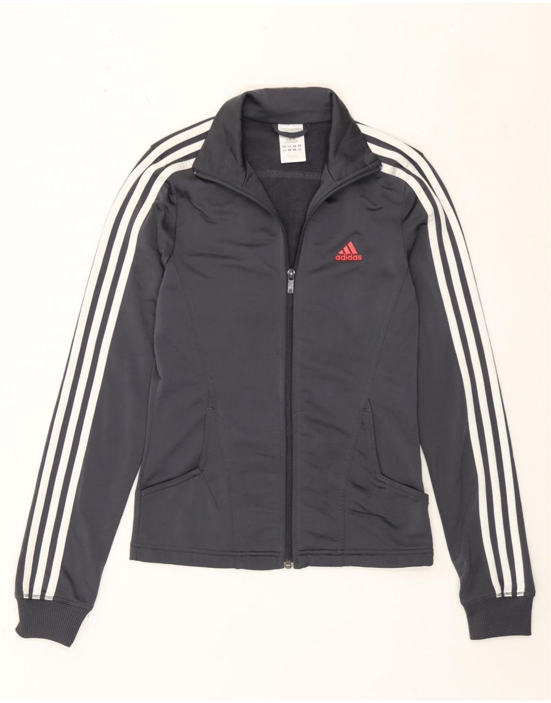 Adidas ženska gornja jakna trenirke standardnog kroja UK 8 mali sivi poliester