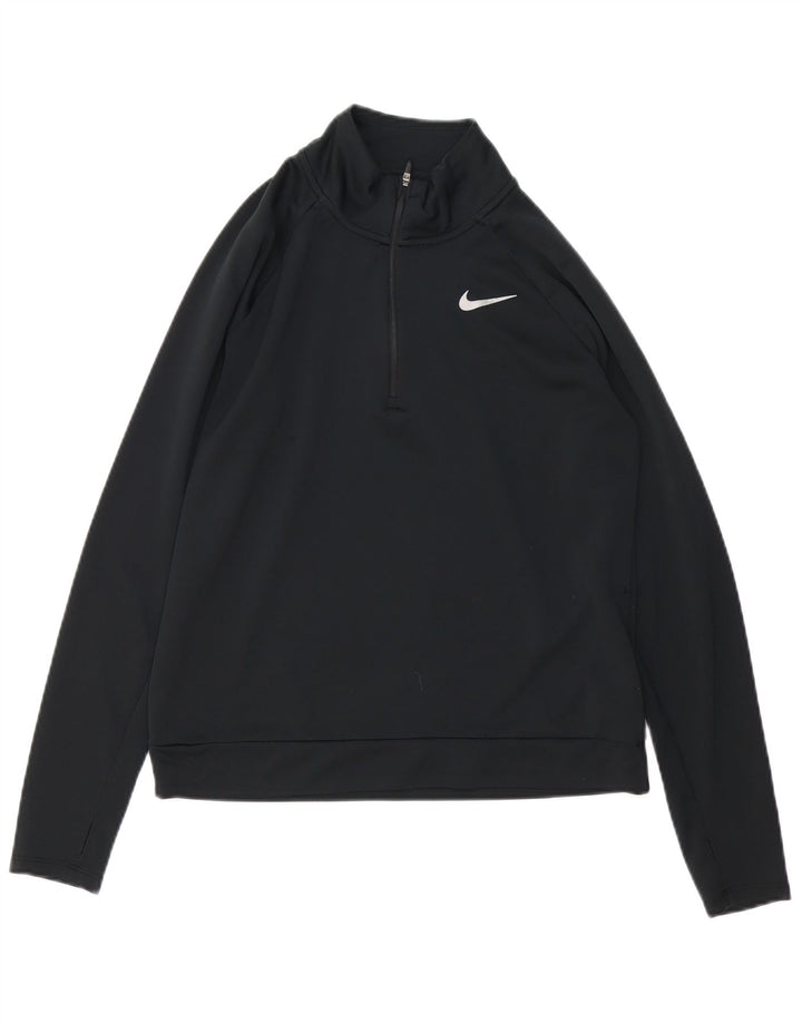 NIKE Ženska trenirka Dri Fit Zip Neck Top UK 10 Small Black