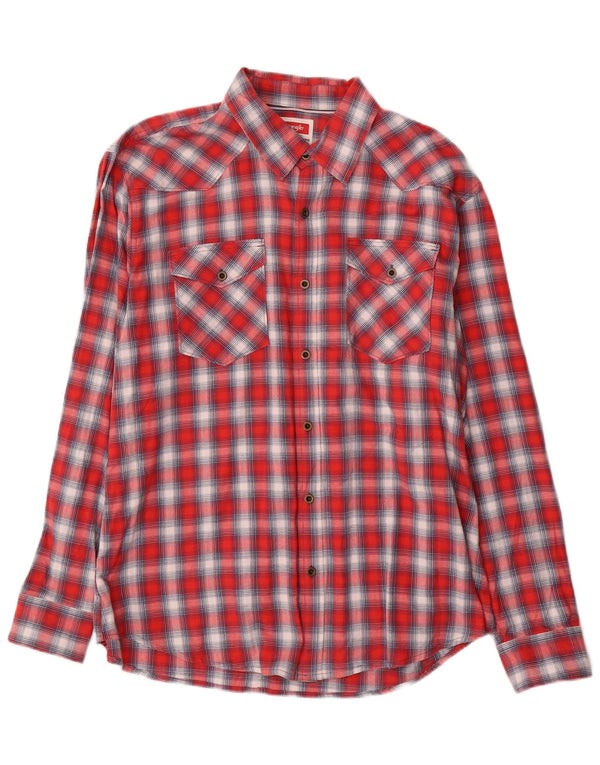 Wrangler muška vestern flanelska košulja XL crveni karirani pamuk