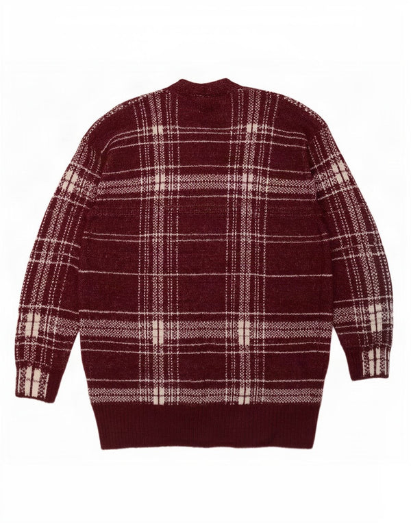 Marks & Spencer ženski dugi kardigan pulover UK 14 srednje tamnocrvene boje