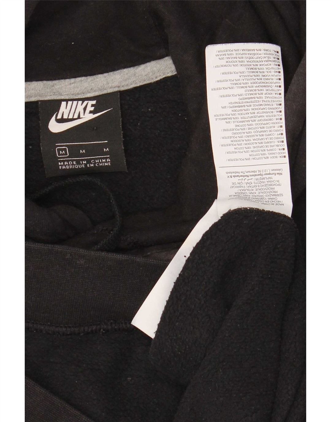 Nike muška majica s kapuljačom srednje veličine, crni pamuk