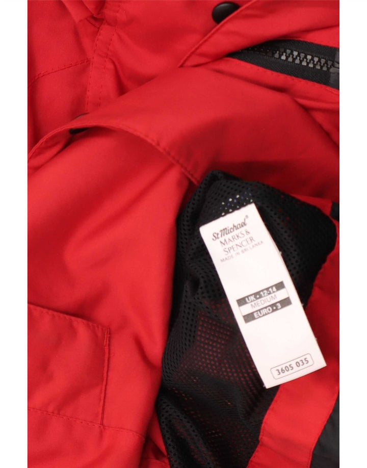 Marks & Spencer ženski preveliki baloner UK 12/14 Srednje crveni poliester