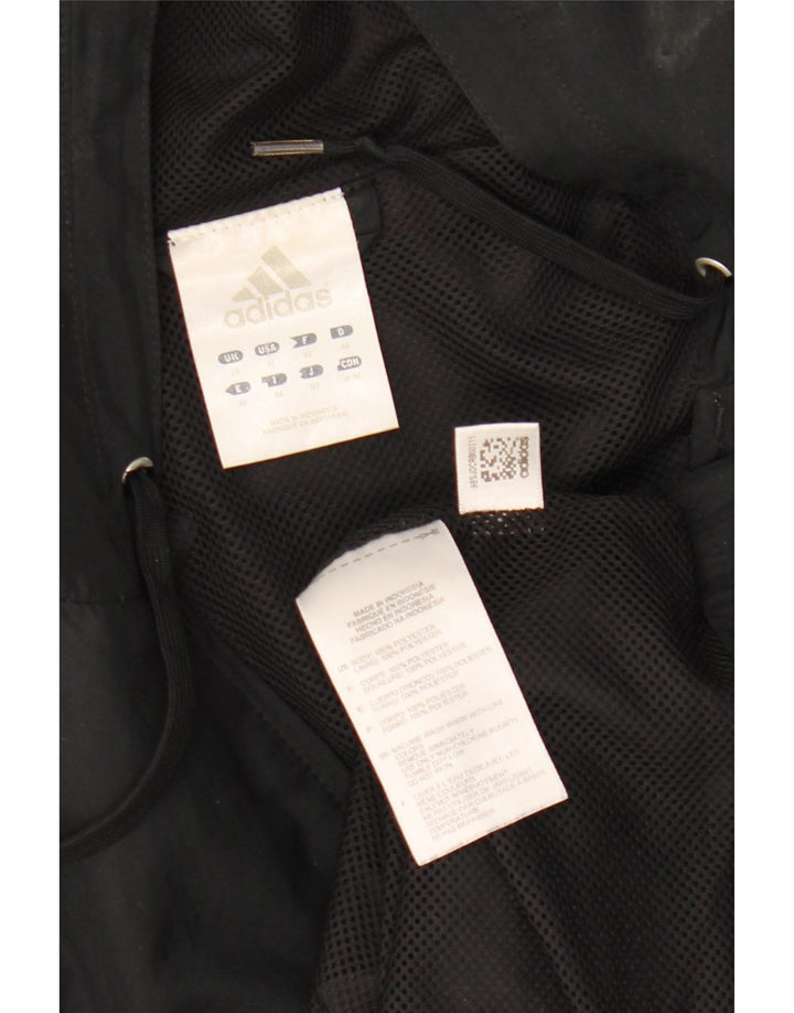 Adidas ženska gornja jakna s kapuljačom UK 14 veliki crni poliester