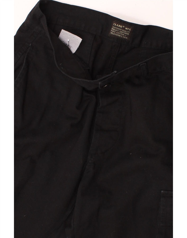 CLARK Womens Straight Cargo Trousers IT 44 Medium W30 L31 Black Cotton Vintage CLARK and Second-Hand CLARK from Messina Hembry 