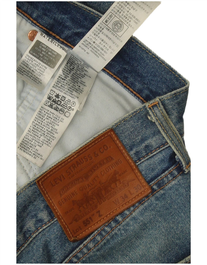 Levi's muške 551 ravne traperice W34 L30 plavi pamuk