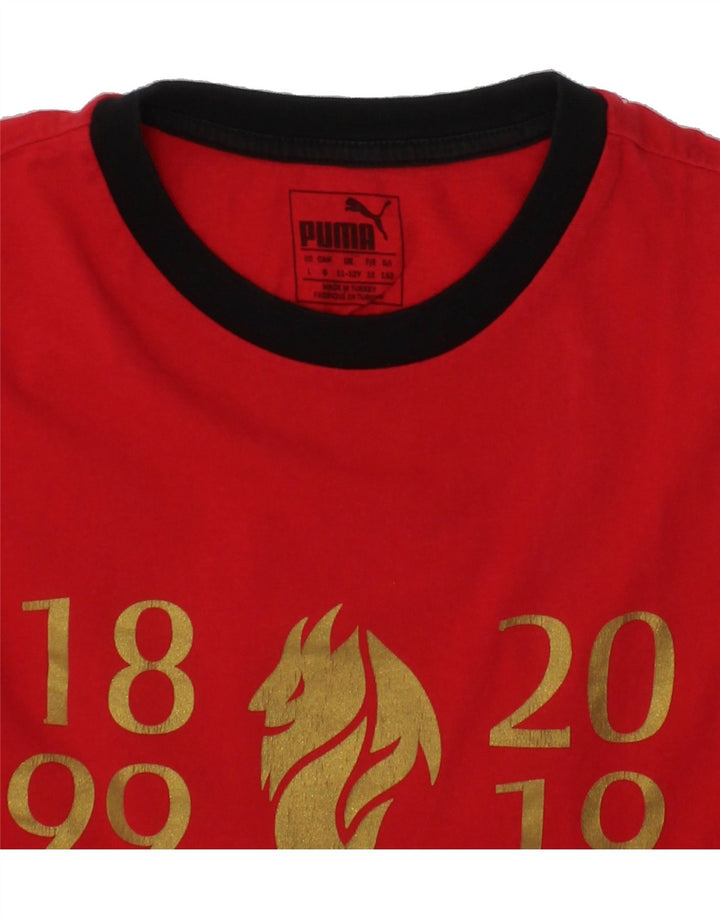 PUMA Boys Graphic T-Shirt Top 11-12 Years Red Vintage Puma and Second-Hand Puma from Messina Hembry 