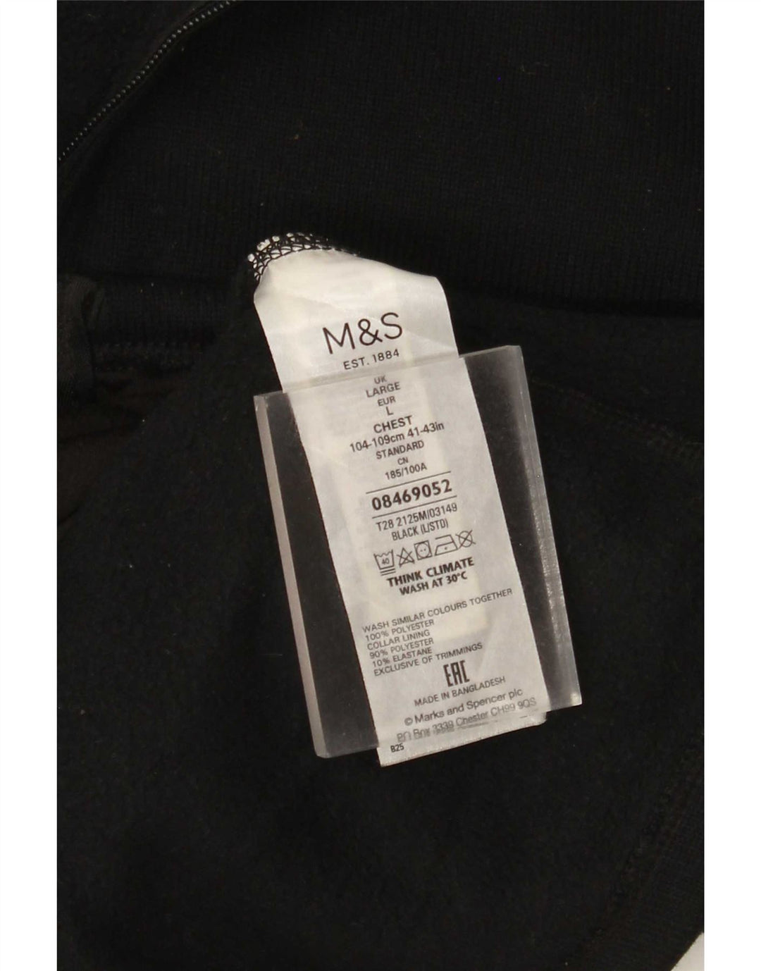 Marks & Spencer muška gornja jakna trenirke, veliki crni poliester
