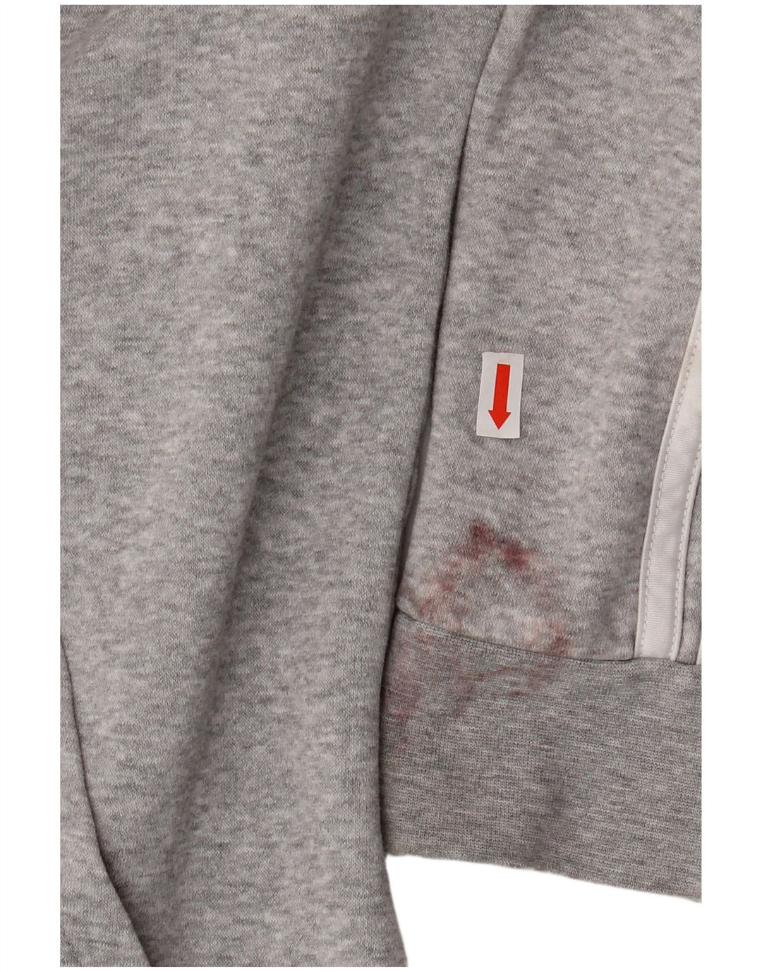 ADIDAS ženski kratki pulover s kapuljačom s patentnim zatvaračem UK 16/18 veliki sivi pamuk