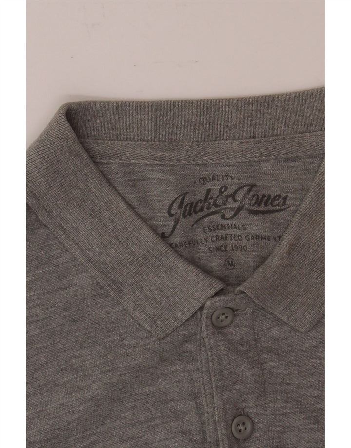 JACK & JONES Mens Polo Shirt Medium Grey Cotton Vintage Jack & Jones and Second-Hand Jack & Jones from Messina Hembry 