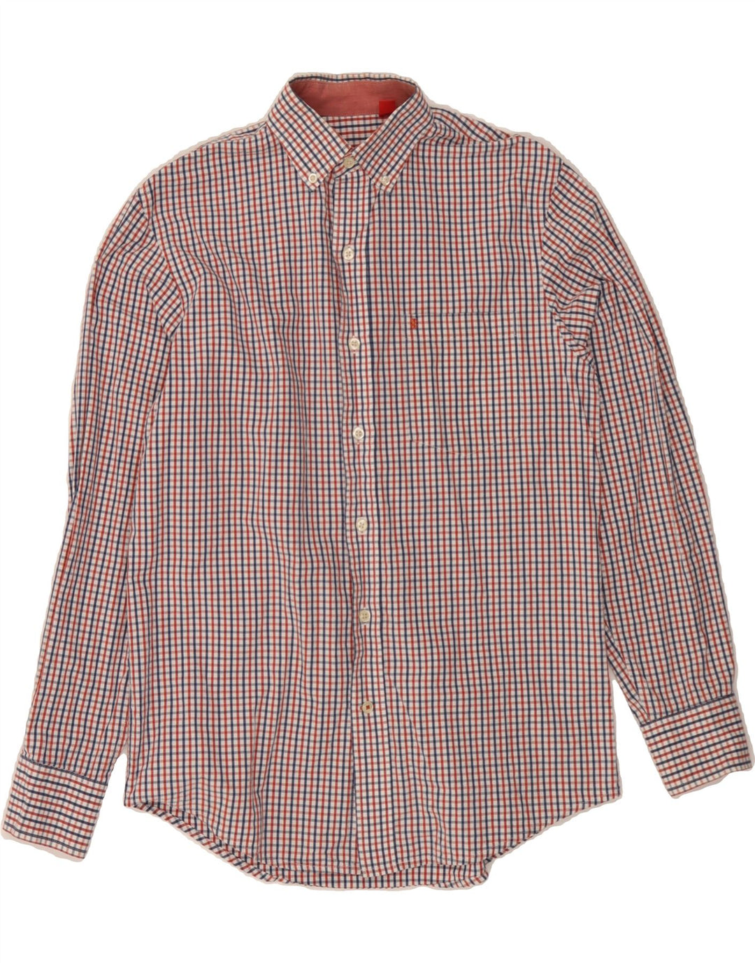 IZOD Mens Shirt Small Red Check Cotton Vintage Izod and Second-Hand Izod from Messina Hembry 