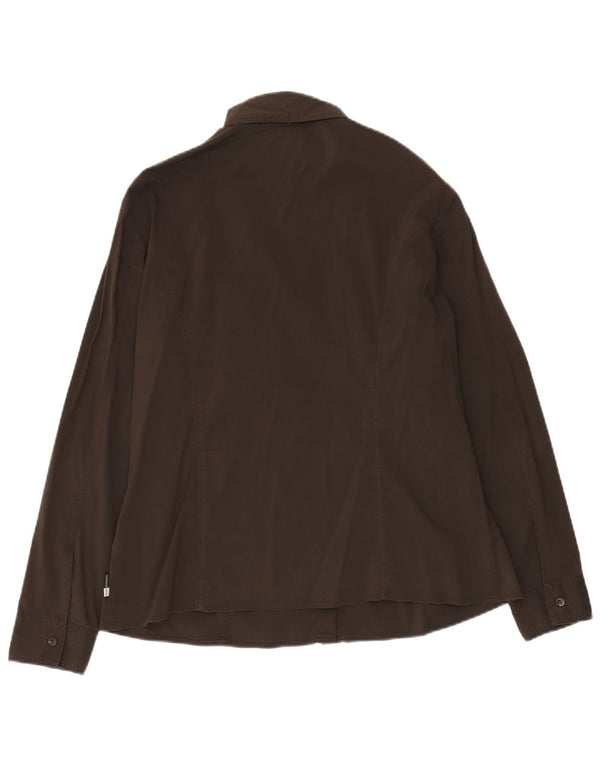 TRUSSARDI JEANS Ženska košulja UK 20 2XL Smeđi pamuk