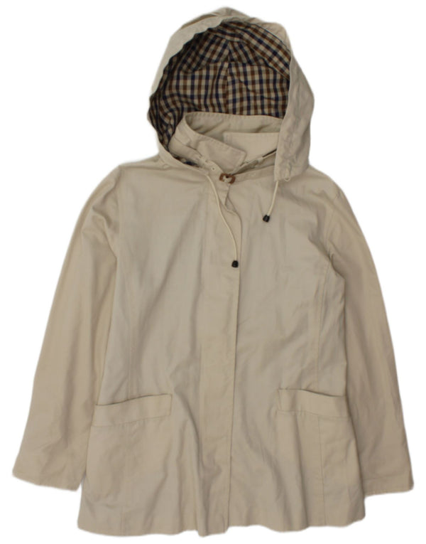 Vintage Womens Hooded Utility Jacket IT 42 Medium Beige