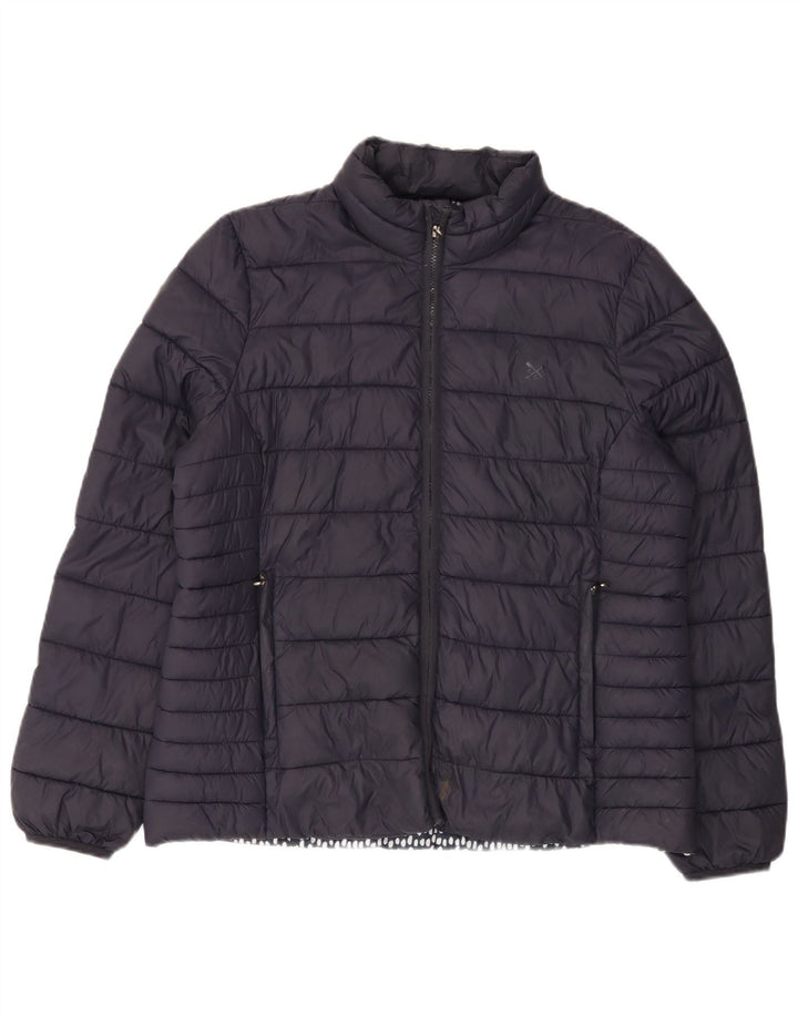 CREW ODJEĆA Ženska podstavljena jakna UK 16 Veliki tamnoplavi najlon