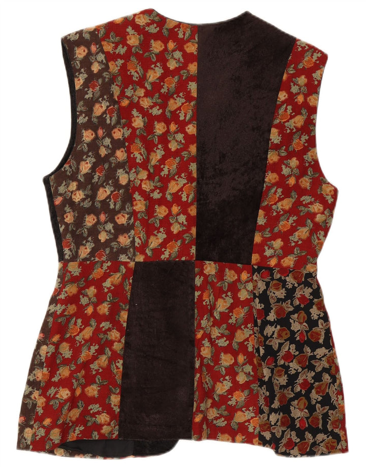 Vintage ženska jakna UK 14 srednje raznobojna patchwork vuna