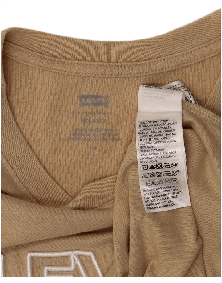 Levi's muška majica kratkih rukava opuštenog kroja srednje veličine, bež pamuk
