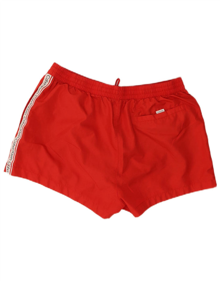 Calvin Klein muške kratke sportske kratke hlače s grafičkim motivima, veliki crveni poliester u boji