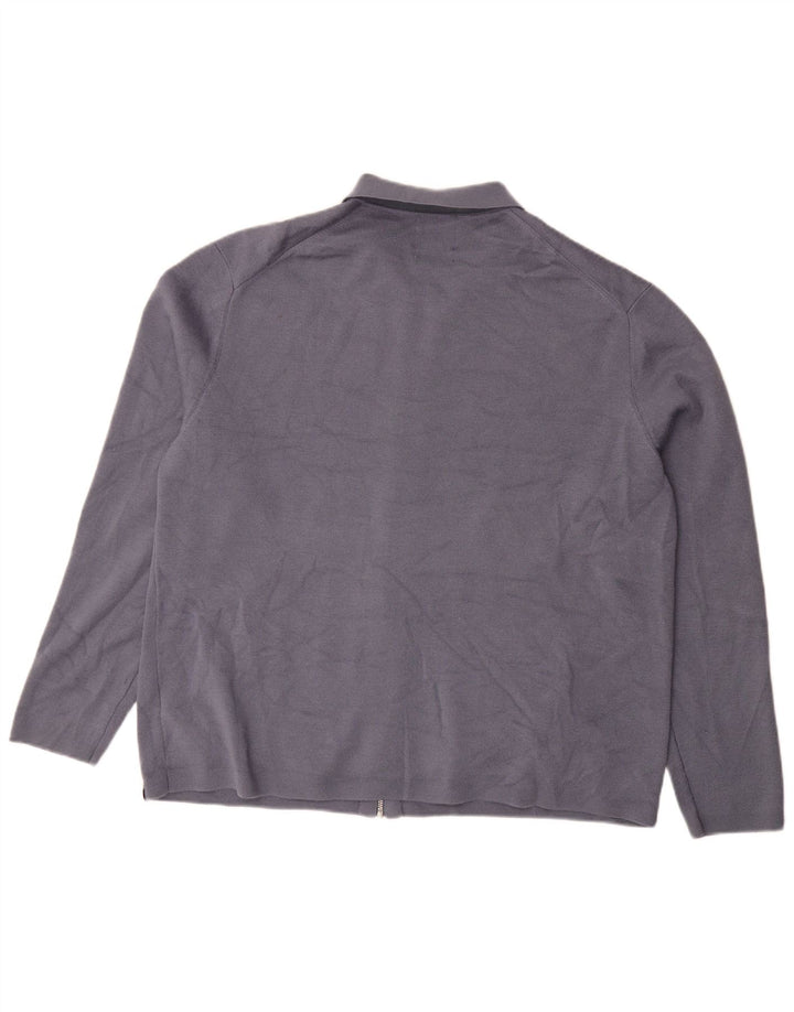 Marks & Spencer muški kardigan pulover XL plava merino vuna