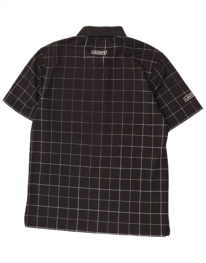 Lacoste muška polo majica veličina 4 srednje crna karirana poliester