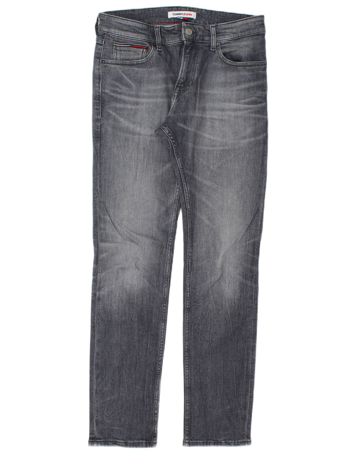 TOMMY HILFIGER Muške uske traperice W30 L32 Sivi pamuk